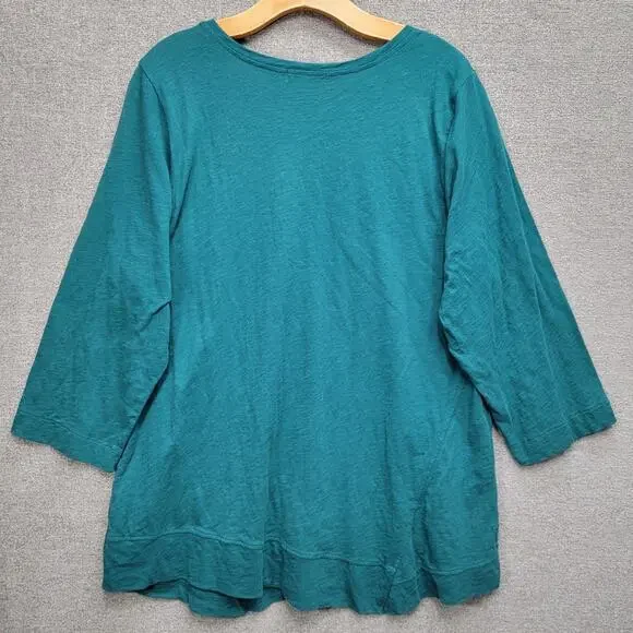 HABITAT TEAL LAGENLOOK TUNIC TOP, SIZE XL0 - Picture 2 of 7